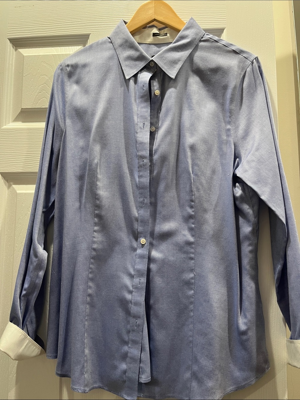 Talbots Light Blue Women's-Style Dress Shirt